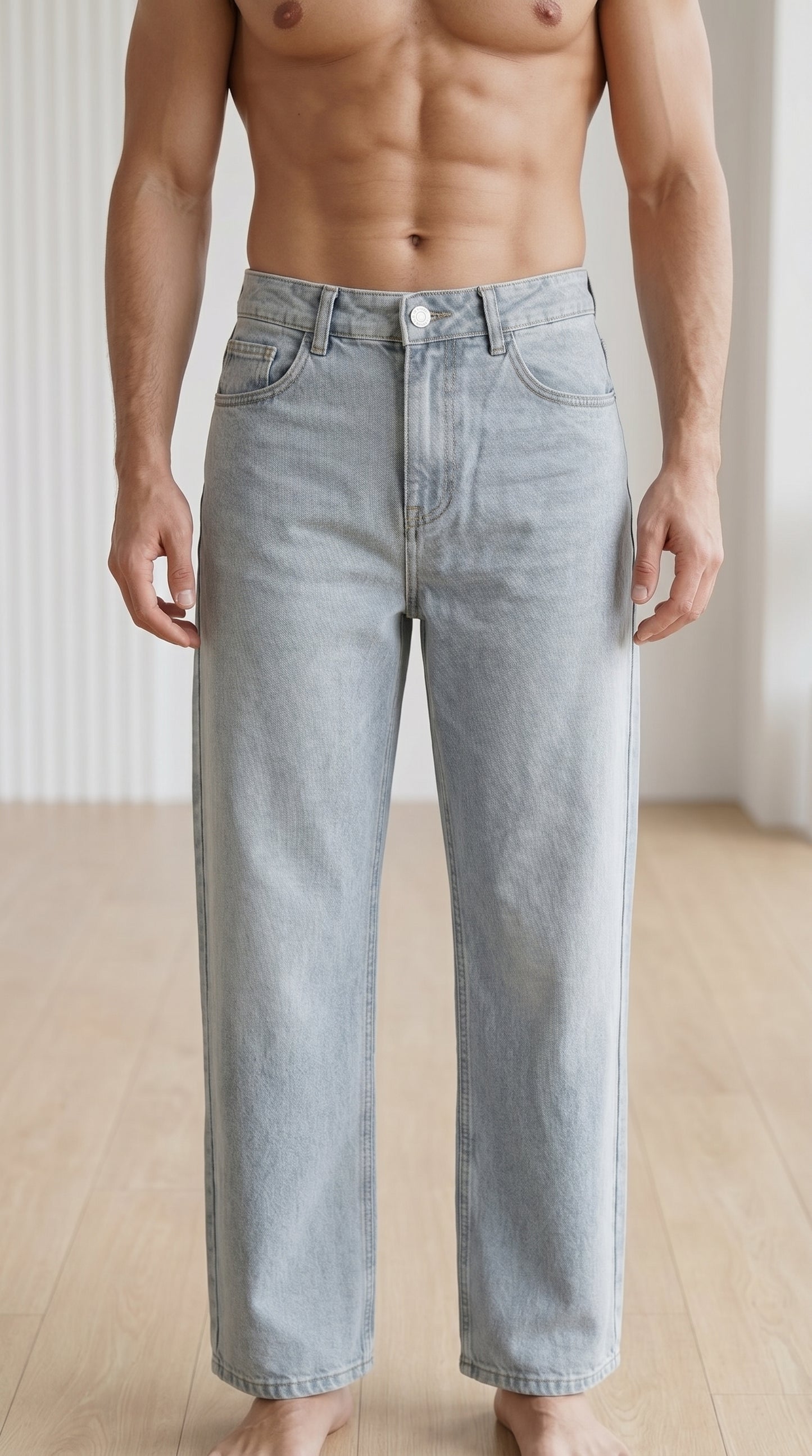 Striped Shirt & Baggy Jeans