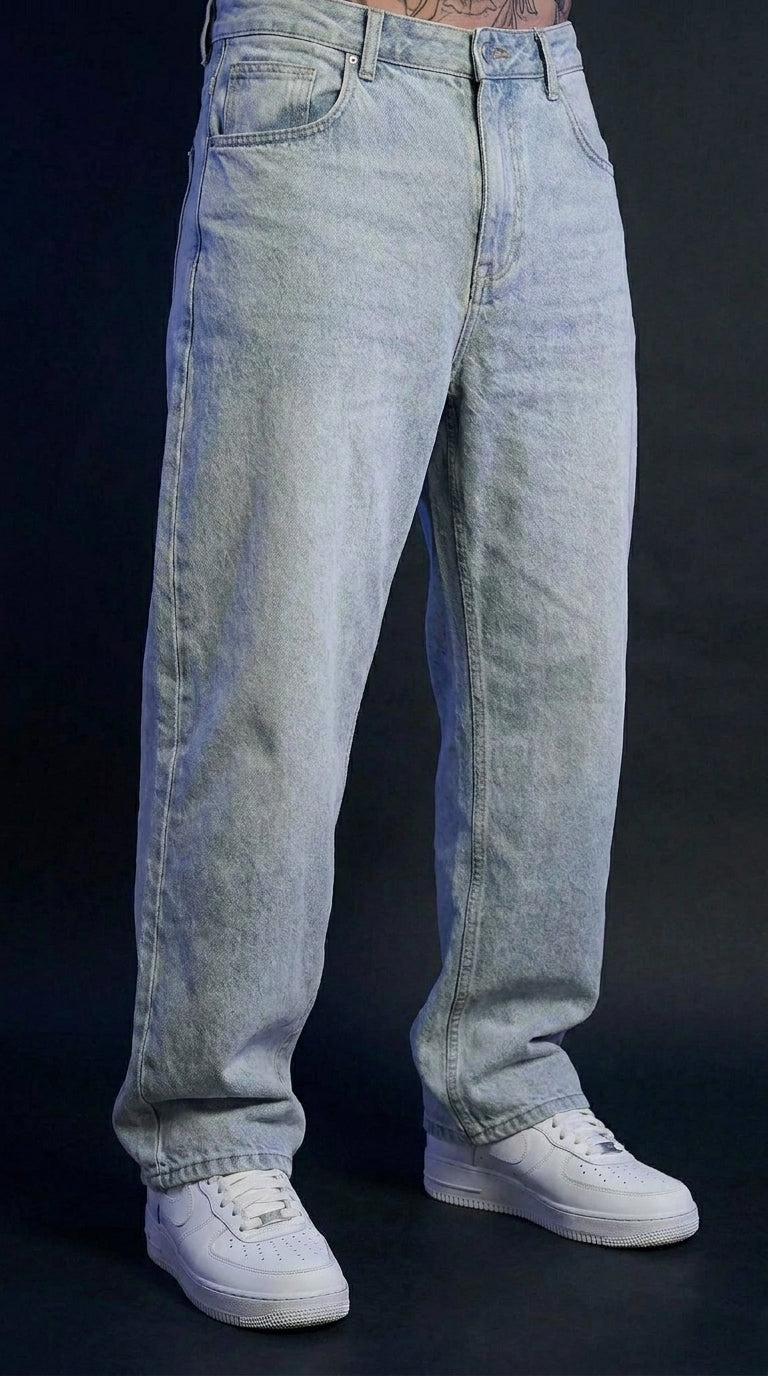 Old Money Striped Shirt & Baggy Jeans Combo set